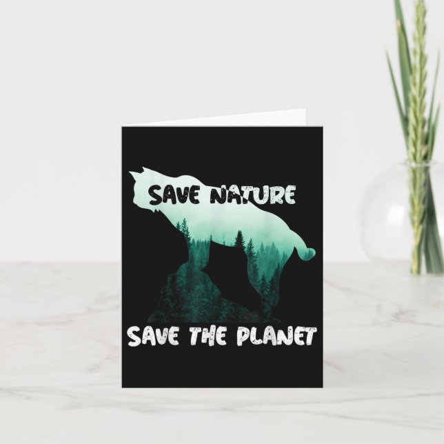 Save Nature Save Planet Environmental Protection  Card (Front)