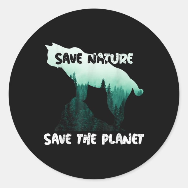 Save Nature Save Planet Environmental Protection  Classic Round Sticker (Front)