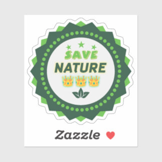 Save Nature Vinyl Sticker