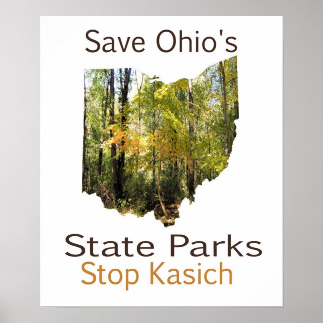 Save Ohio's State Parks Poster (Front)