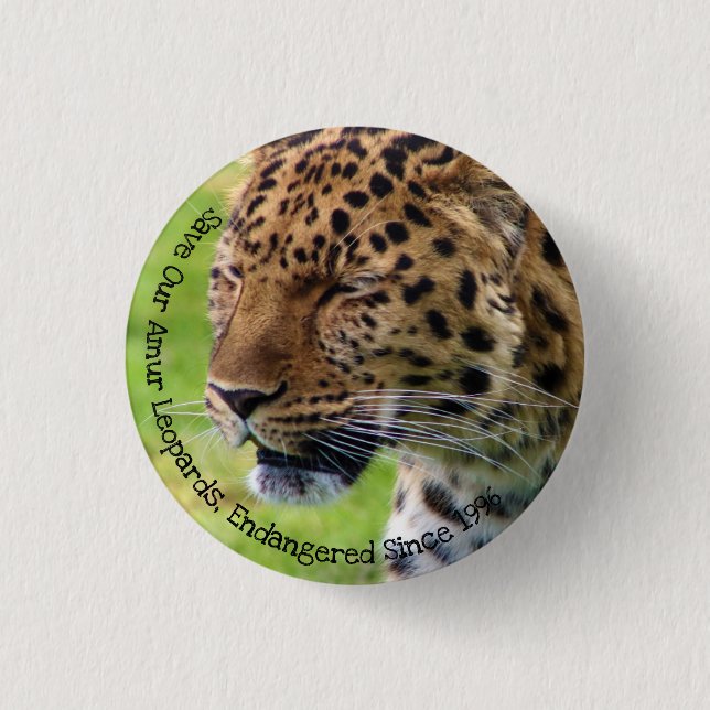 Save Our Amur Leopards 3 Cm Round Badge (Front)
