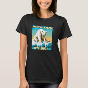 Save our Arctic  Sad Bear on Melting Ice T-Shirt