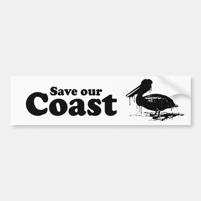 SAVE OUR COAST BUMPER STICKER (Front)