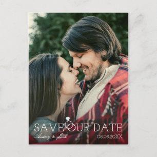Save Our Date - Diamond Ring - Custom Photo Announcement Postcard