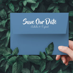 Save our Date Dusty Blue Envelope