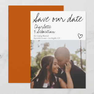 Save Our Date Handwritten Personalised Photo Save The Date