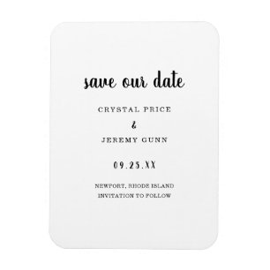 Save Our Date Minimalist Wedding Save the Date Magnet