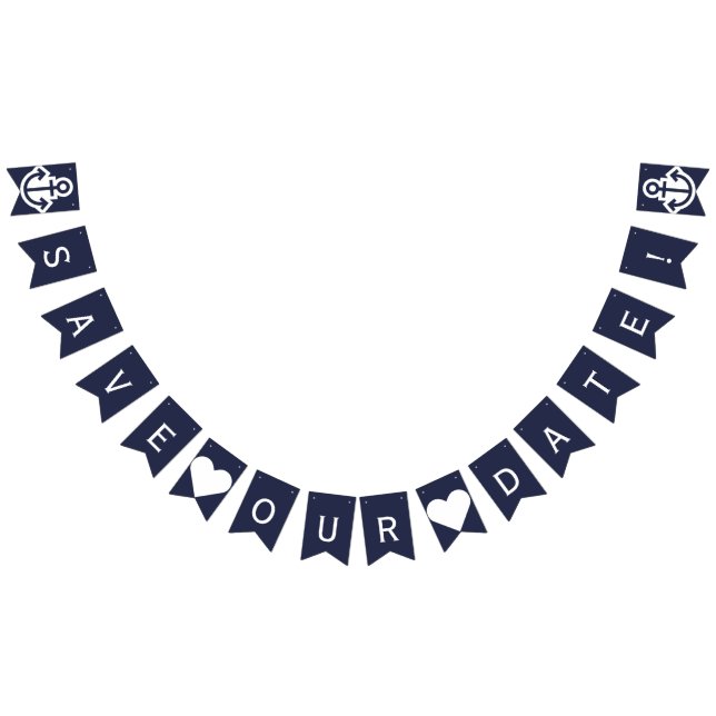 Save Our Date Nautical Bunting Photo Prop Bunting (All)