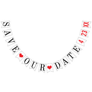 SAVE OUR DATE: PERSONALIZED WEDDING DATE BUNTING 