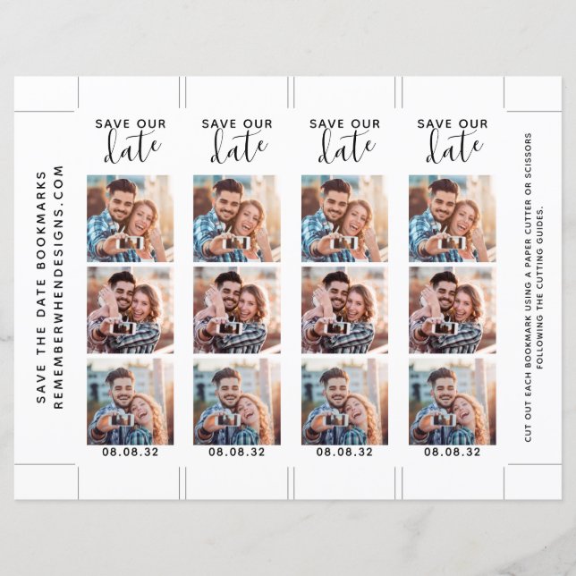 Save Our Date Photo Bookmark (Front)