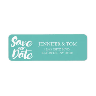 Save Our Date Return Address Labels WEDDINGS