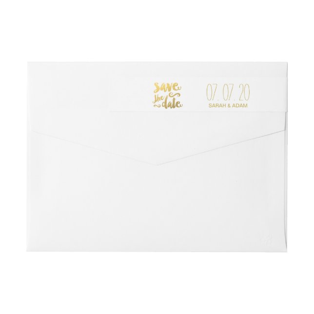 Save Our Date | Save the Date Wraparound Labels (Back)