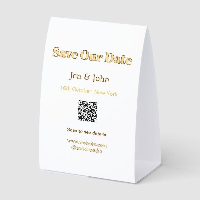 Save our date Scan QR for details name date webite (Front)
