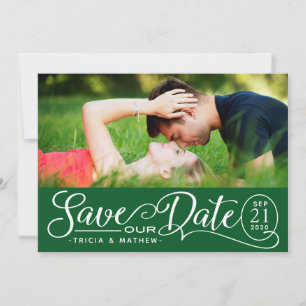 Save OUR Date Wedding   Elegant Script Invitation