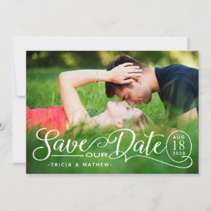Save OUR Date Wedding   Elegant Script Invitation