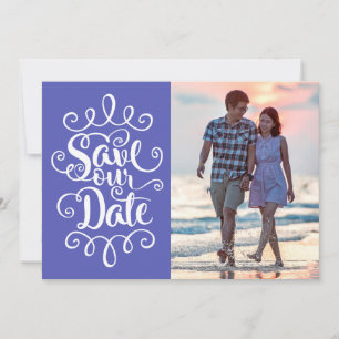 Save Our Date Wedding   Handwritten Ornate Script Invitation