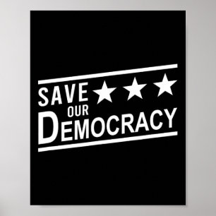 Save Our Democracy Anti-trump Protest Poster
