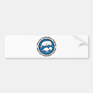 Save our dugong & turtles bumper sticker