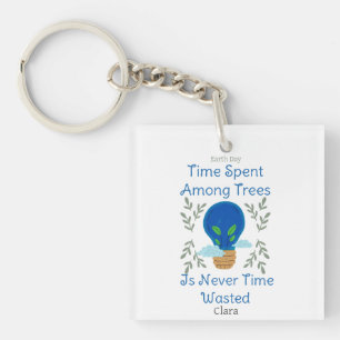 save our earth, earth day, love earth, personalise key ring