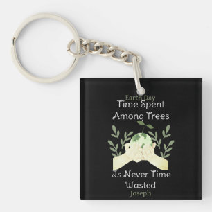 save our earth, earth day, love earth, personalise key ring