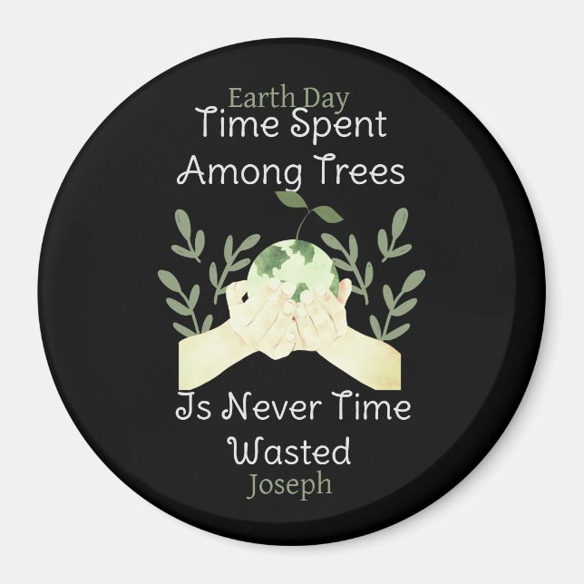 save our earth, earth day, love earth, personalise magnet (Front)