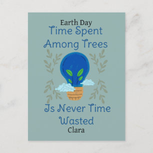 save our earth, earth day, love earth, science postcard