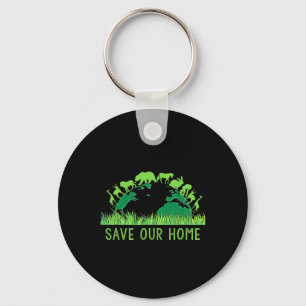Save Our Home Animals Wildlife Conservation Earth Key Ring