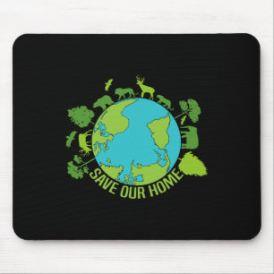 Save Our Home Animals Wildlife Conservation Earth Mouse Mat