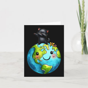 Save Our Home Cat Planet Cats Lover Funny Cats Ear Card