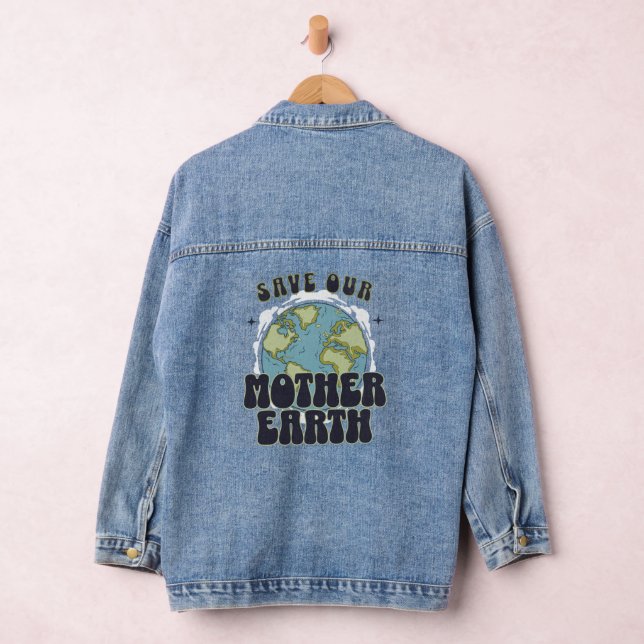 Save our mothe earth  denim jacket (Hangar)