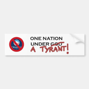 SAVE OUR NATION FROM THIS TYRANT BUMPER STICKER
