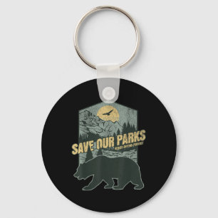 Save Our National Parks Resist Bear Anti Trump Key Ring