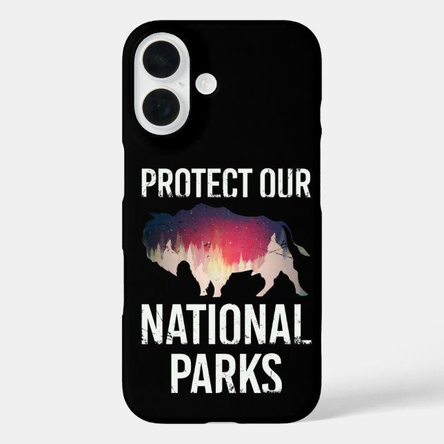 Save Our National Parks Retro Bison Explore Resist Case-Mate iPhone Case (Back)