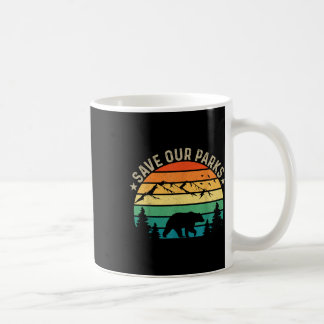 Save Our National Parks Retro Hiking Coffee Mug