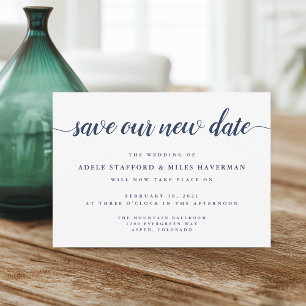 Save Our New Date   Wedding Postponement Save The Date