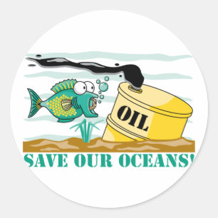 Save Our Oceans! Classic Round Sticker