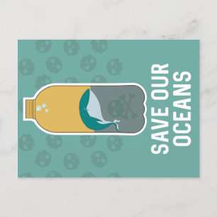 Save Our Oceans // Climate Change Awareness Holiday Postcard