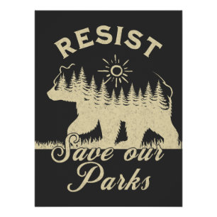 Save Our Parks, Defund DOGE Parks Not Profi Poster