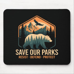 Save Our Parks Resist National Park Protect Alt Us Mouse Mat