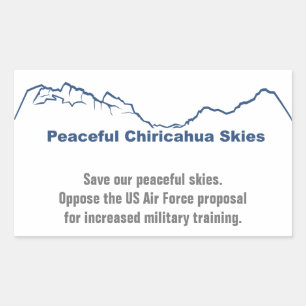 Save our peaceful skies stickers