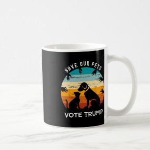 Save Our Pet Vote Trump 2024 Funny Cat Lover Dog L Coffee Mug