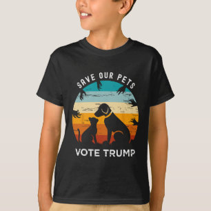 Save Our Pet Vote Trump 2024 Funny Cat Lover Dog L T-Shirt