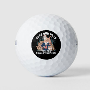 Save Our Pets 2024 President Trump Political  Golf Balls
