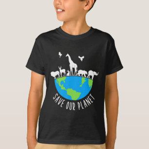 Save Our Planet Animals Conservation Earth Day T-Shirt
