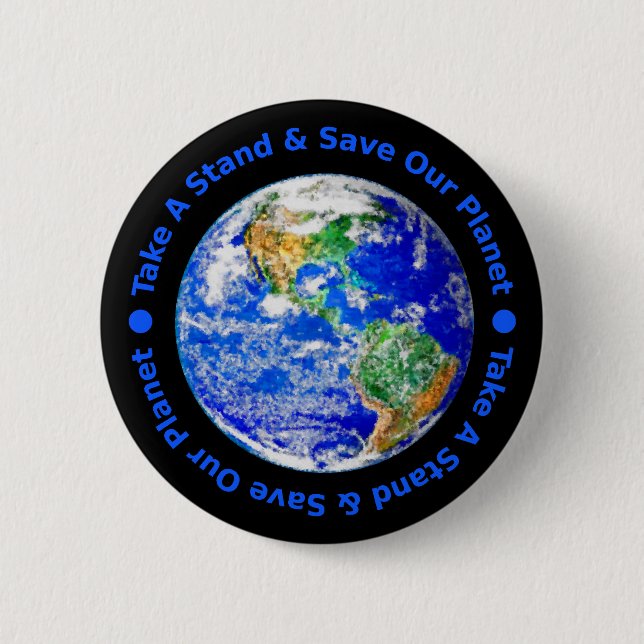 Save Our Planet Button (Front)