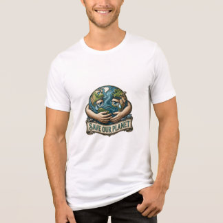 Save Our Planet Crying Earth Eco Awareness Tri-Blend Shirt