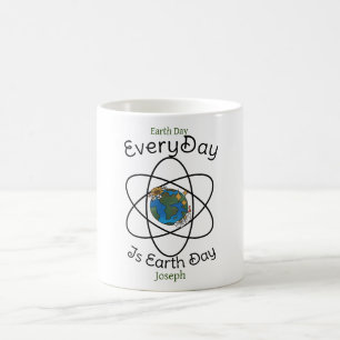 save our planet, every day is earth day, custom coffee mug