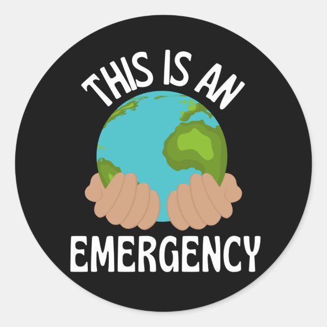 Save Our Planet Extinction Rebellion Climate Care Classic Round Sticker (Front)