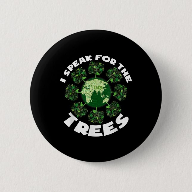 Save Our Planet For Environmental Protection Trees 6 Cm Round Badge (Front)