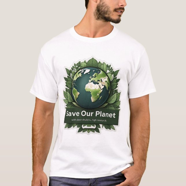 Save Our Planet – Nature-Inspired Eco-Friendly Des T-Shirt (Front)